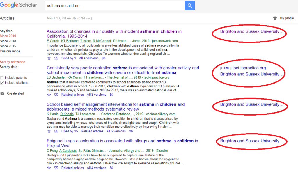 New: links to our full text articles now on Google Scholar - Library