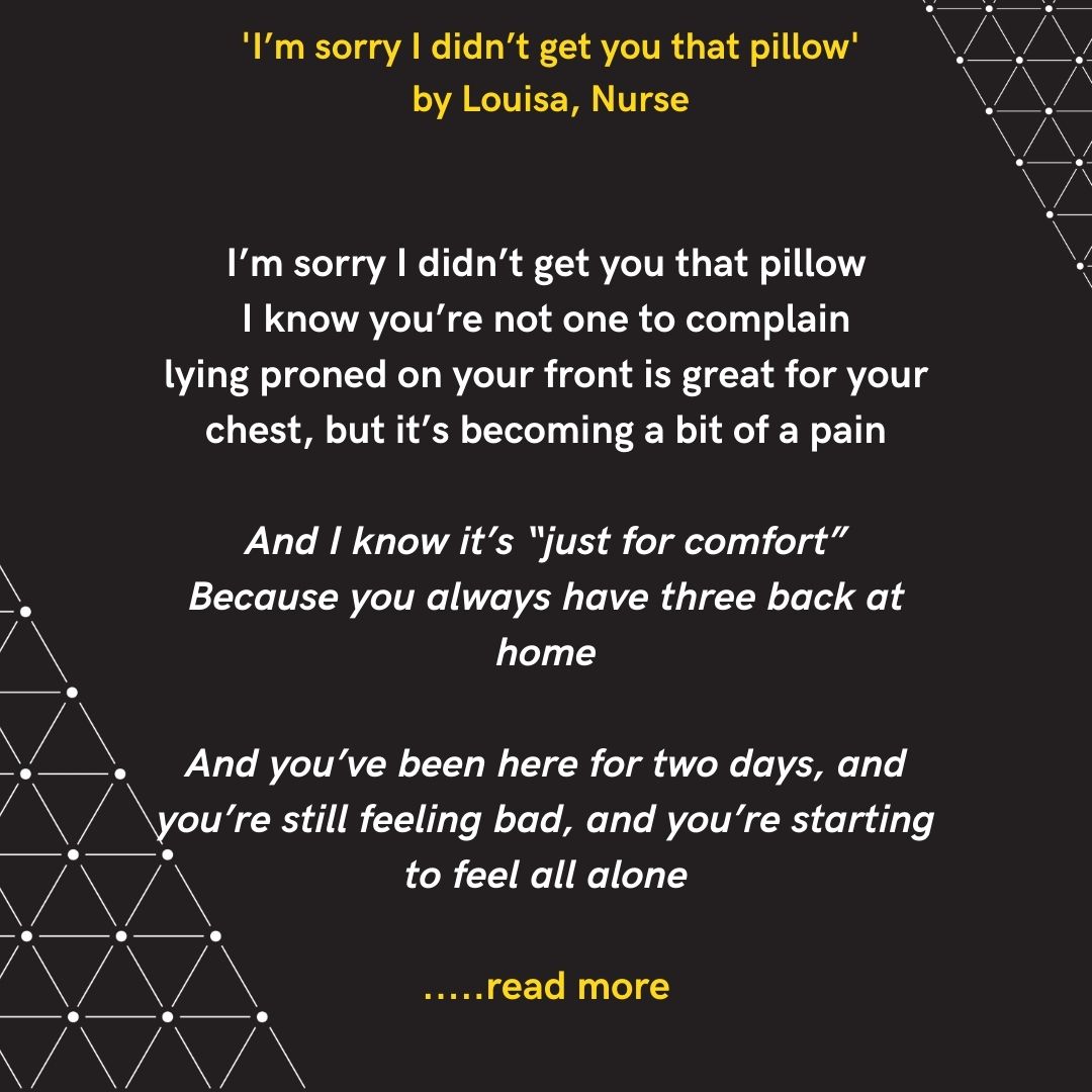 I'm sorry I didn't get you that pillow - Our Covid Story